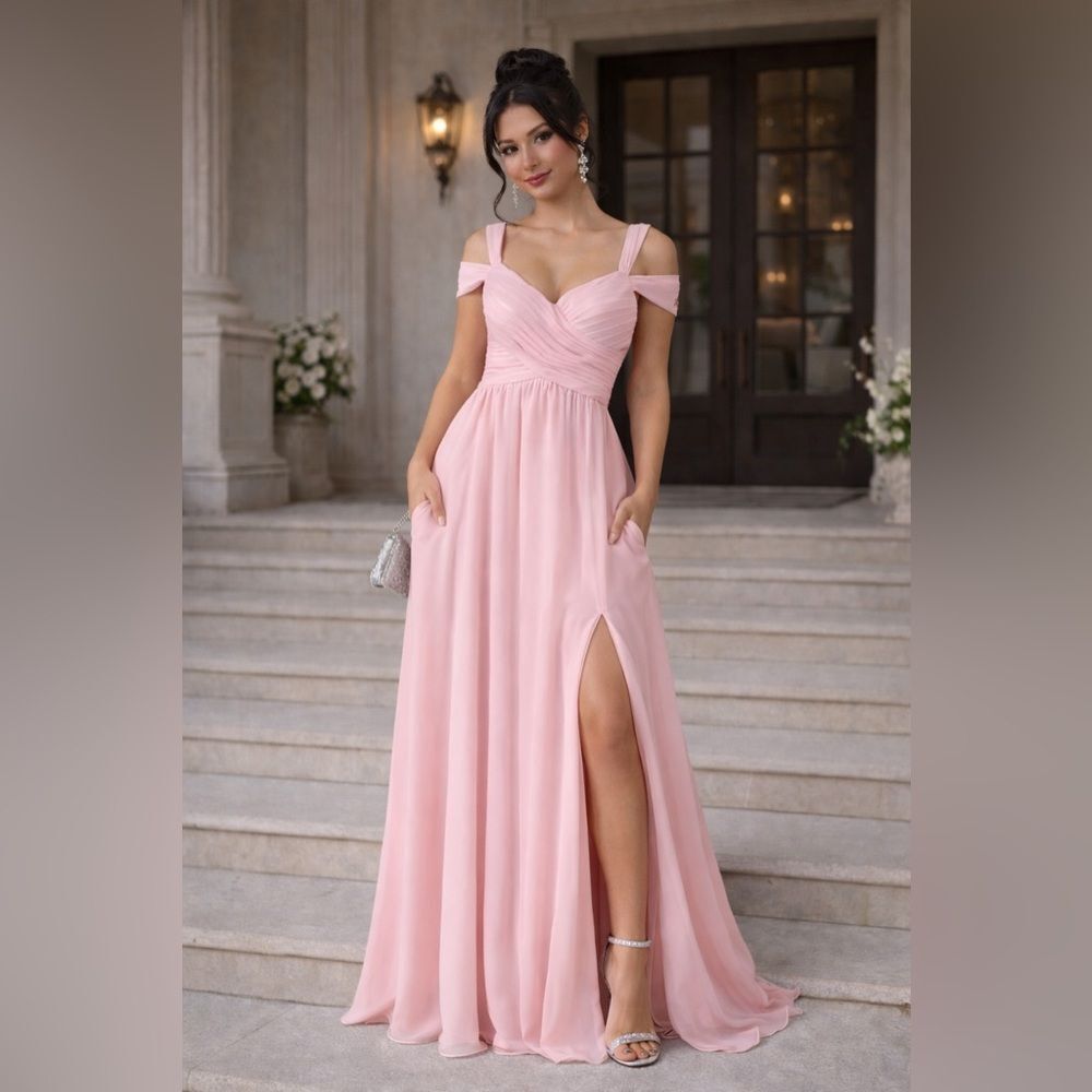 Elegant Pink Evening Gown